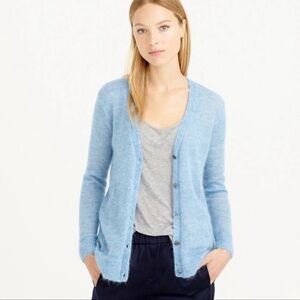 J. Crew Light Blue Cardigan Sweater